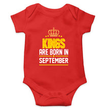 Load image into Gallery viewer, Kings Are Born In September Kids Romper For Baby Boy/Girl-0-5 Months(18 Inches)-RED-Ektarfa.online
