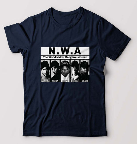 Niggaz Wit Attitudes (NWA) Hip Hop T-Shirt for Men-Navy Blue-Ektarfa.online