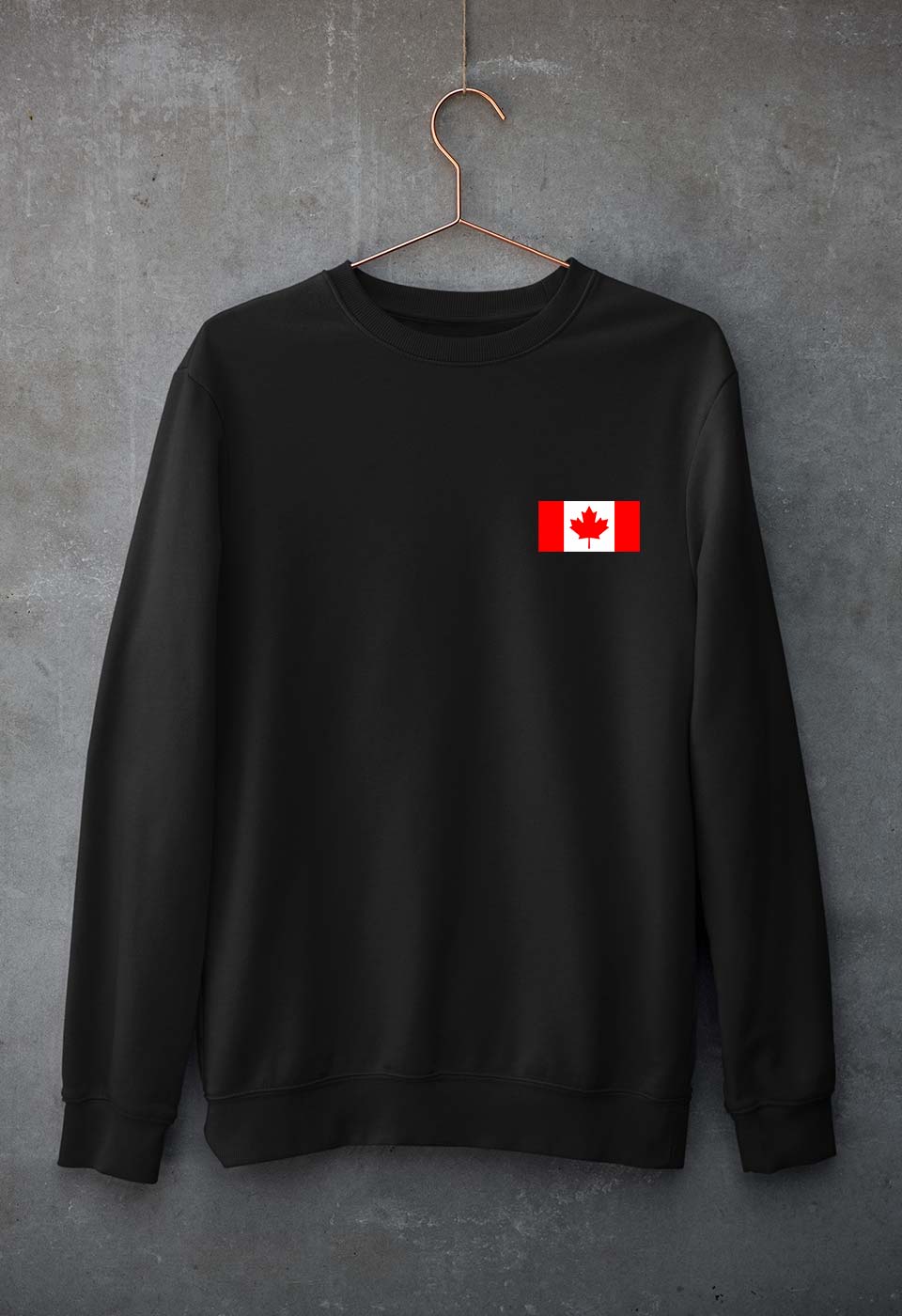 Canada Flag Unisex Sweatshirt for Men/Women-Black-Ektarfa.online
