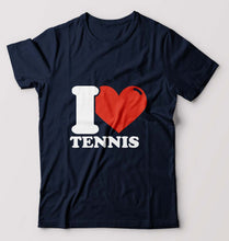 Load image into Gallery viewer, I Love Tennis T-Shirt for Men-Navy Blue-Ektarfa.online
