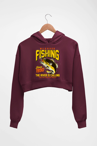Fishing Crop HOODIE FOR WOMEN-Maroon-Ektarfa.online