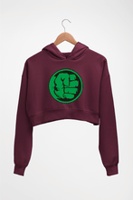 Load image into Gallery viewer, Hulk Crop HOODIE FOR WOMEN-Maroon-Ektarfa.online
