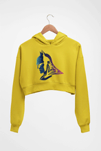 Load image into Gallery viewer, Batman Superhero Crop HOODIE FOR WOMEN-Mustard Yellow-Ektarfa.online
