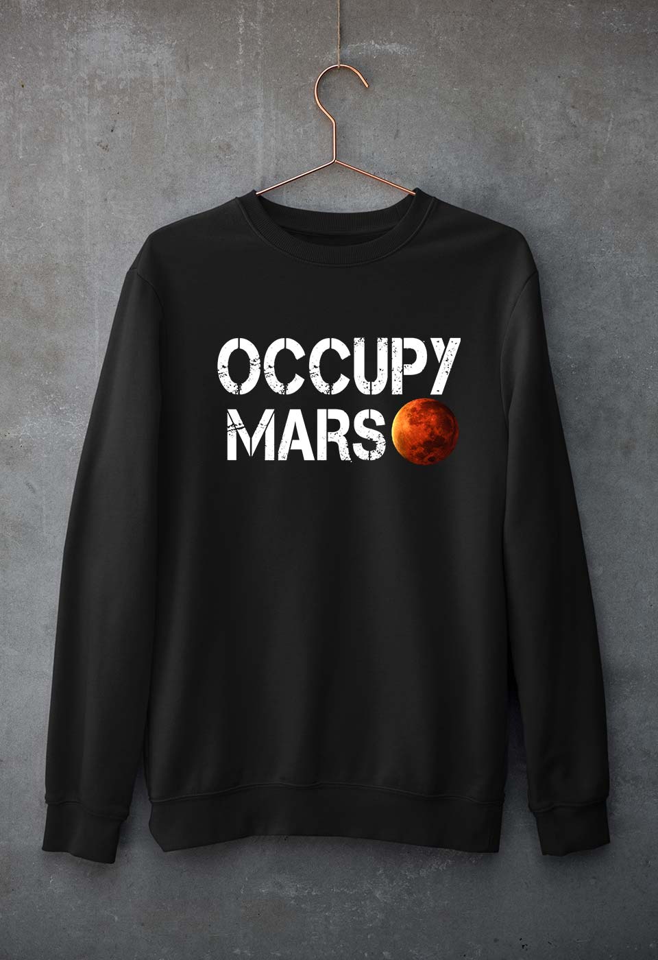 Occupy Mars Elon Musk Unisex Sweatshirt for Men/Women-Black-Ektarfa.online
