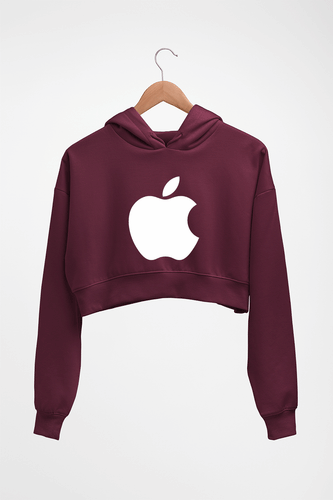 Apple Crop HOODIE FOR WOMEN-Maroon-Ektarfa.online