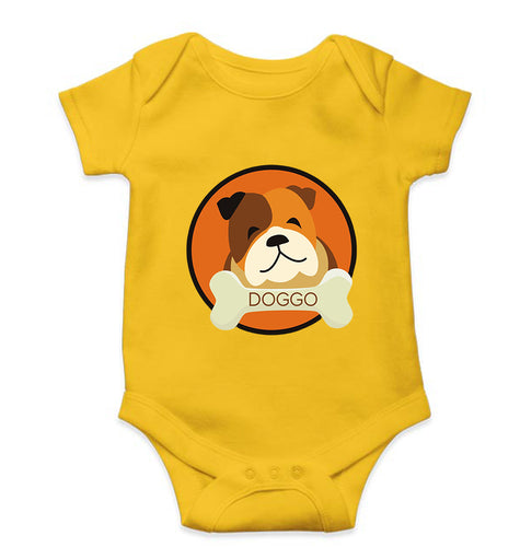 Dog Kids Romper For Baby Boy/Girl-0-5 Months(18 Inches)-Yellow-Ektarfa.online