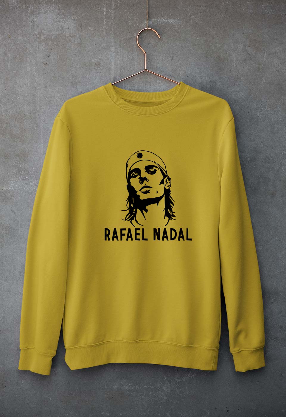Rafael Nadal (RAFA) Unisex Sweatshirt for Men/Women-Mustard Yellow-Ektarfa.online