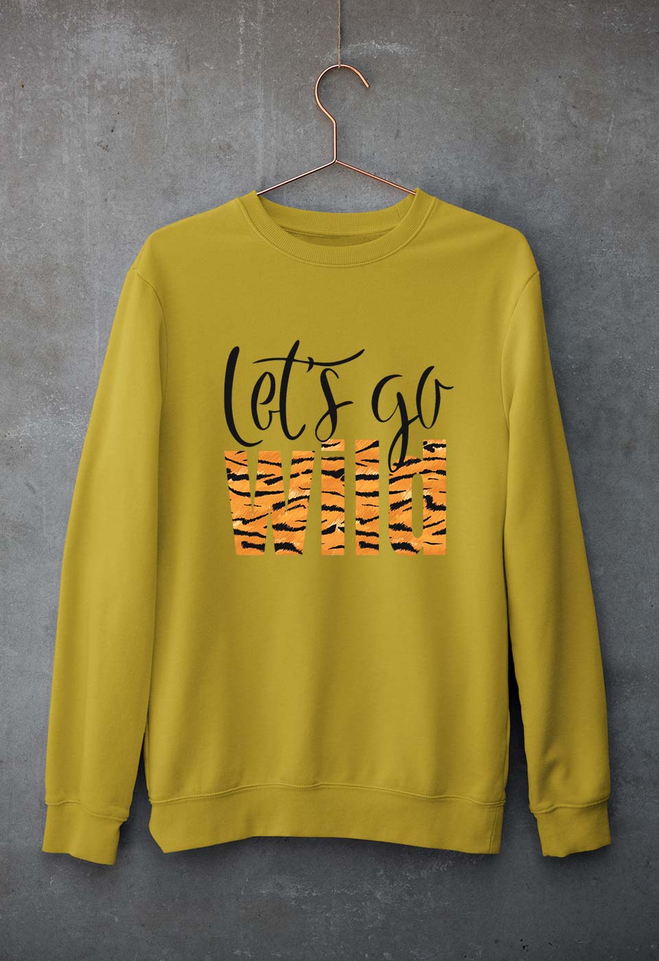 Lets Go Wild Unisex Sweatshirt for Men/Women-Mustard Yellow-Ektarfa.online