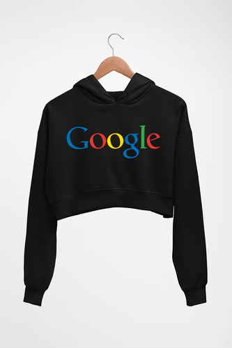 Google Crop HOODIE FOR WOMEN-Black-Ektarfa.online