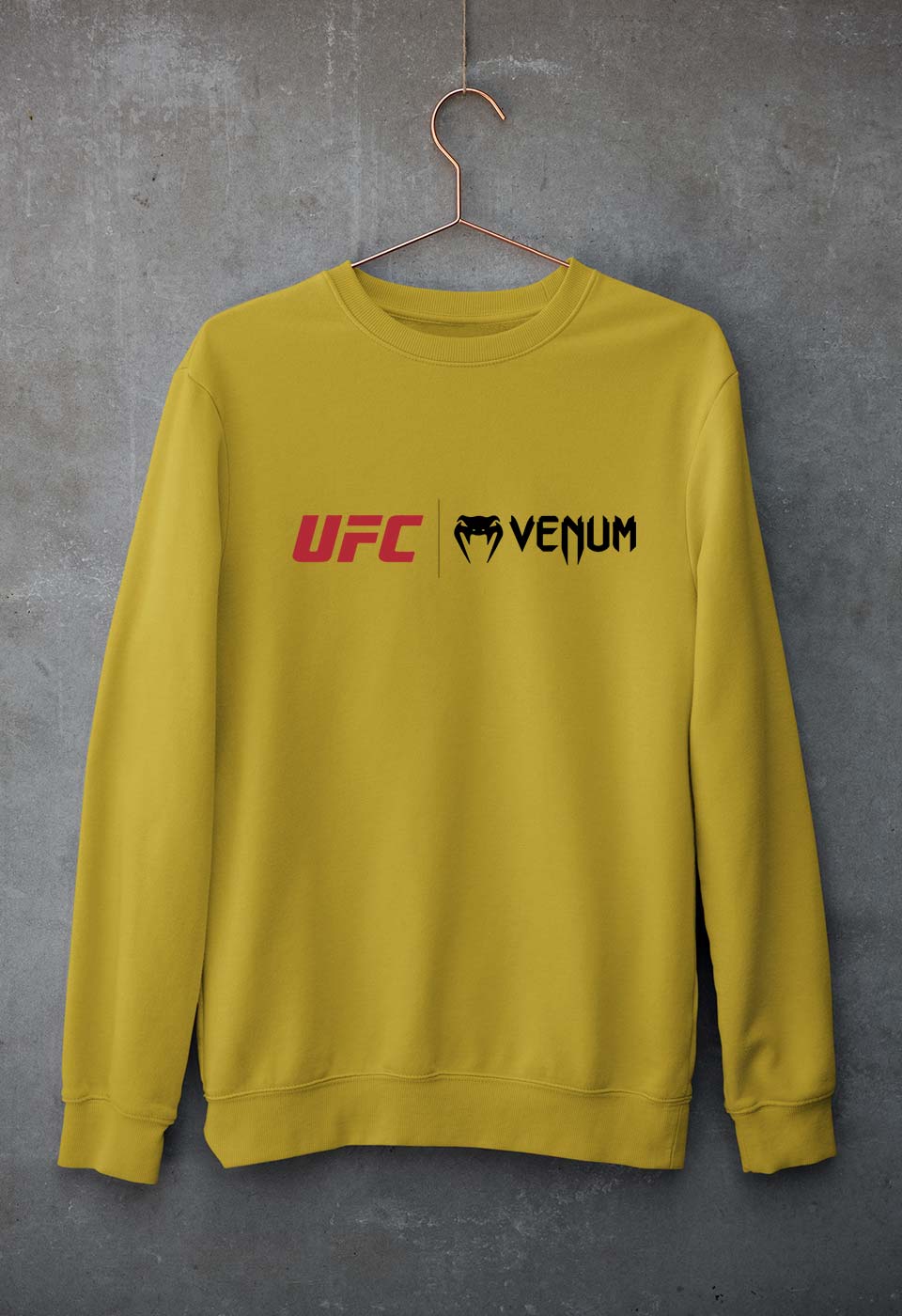 UFC Venum Unisex Sweatshirt for Men/Women-Mustard Yellow-Ektarfa.online