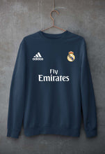 Load image into Gallery viewer, Real Madrid Unisex Sweatshirt for Men/Women-S(40 Inches)-Navy Blue-Ektarfa.online
