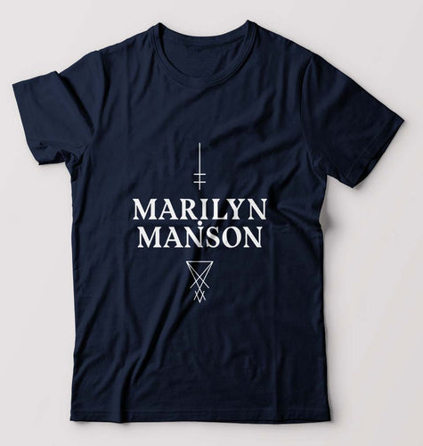 Marilyn Manson T-Shirt for Men-Navy Blue-Ektarfa.online