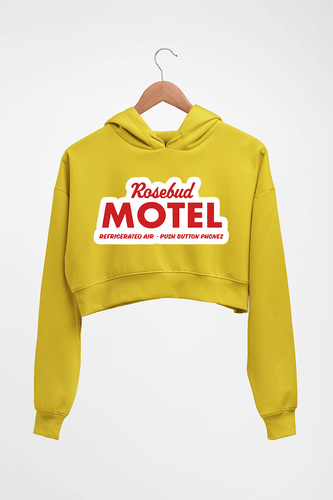 schitts creek Crop HOODIE FOR WOMEN-Mustard Yellow-Ektarfa.online
