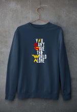 Load image into Gallery viewer, You Can&#39;t Save The World Alone Justice League Unisex Sweatshirt for Men/Women-Navy Blue-Ektarfa.online
