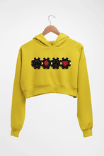 Load image into Gallery viewer, Poker Crop HOODIE FOR WOMEN-Mustard Yellow-Ektarfa.online
