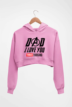 Load image into Gallery viewer, Dad I Love You 3000 Crop HOODIE FOR WOMEN-Light Baby Pink-Ektarfa.online
