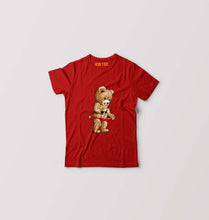Load image into Gallery viewer, Domrebel Bear Fit T-Shirt for Boy/Girl-Red-Ektarfa.online
