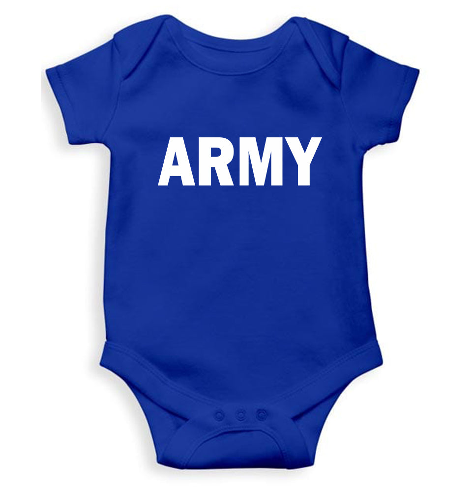 ARMY Kids Romper For Baby Boy/Girl-0-5 Months(18 Inches)-Royal Blue-Ektarfa.online