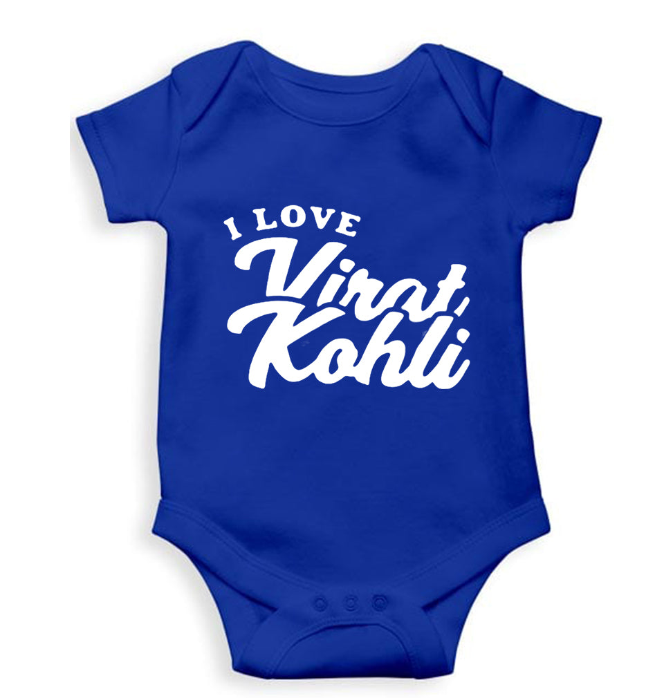 Virat Kohli Kids Romper For Baby Boy/Girl-Royal Blue-Ektarfa.online