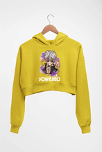 Load image into Gallery viewer, Yowaimo Crop HOODIE FOR WOMEN-Mustard Yellow-Ektarfa.online

