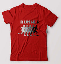Load image into Gallery viewer, Runner Running T-Shirt for Men-Red-Ektarfa.online
