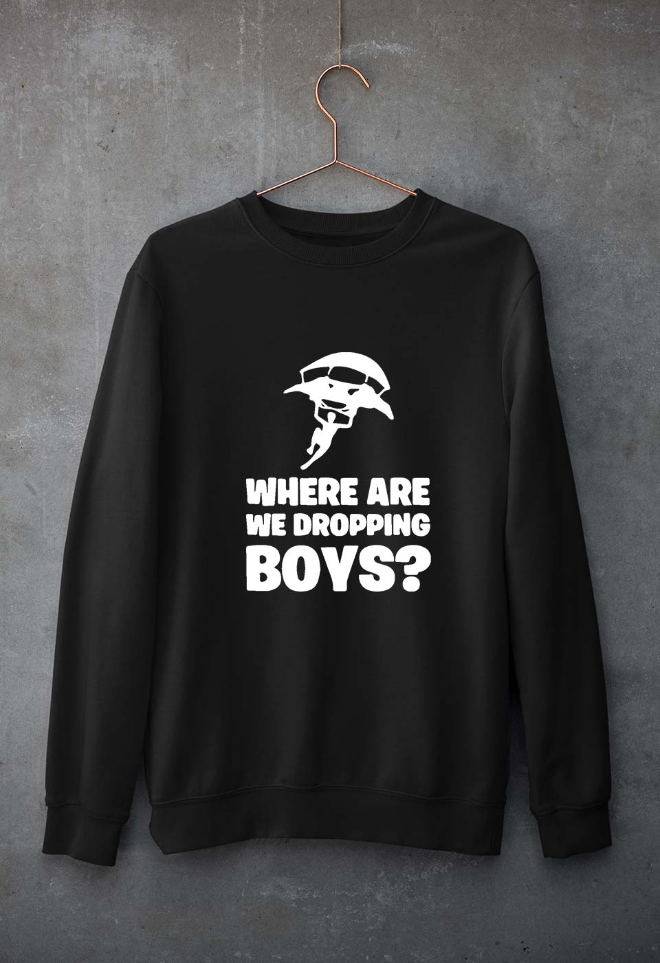 PUBG Where Are We Dropping Boys Unisex Sweatshirt for Men/Women-Black-Ektarfa.online
