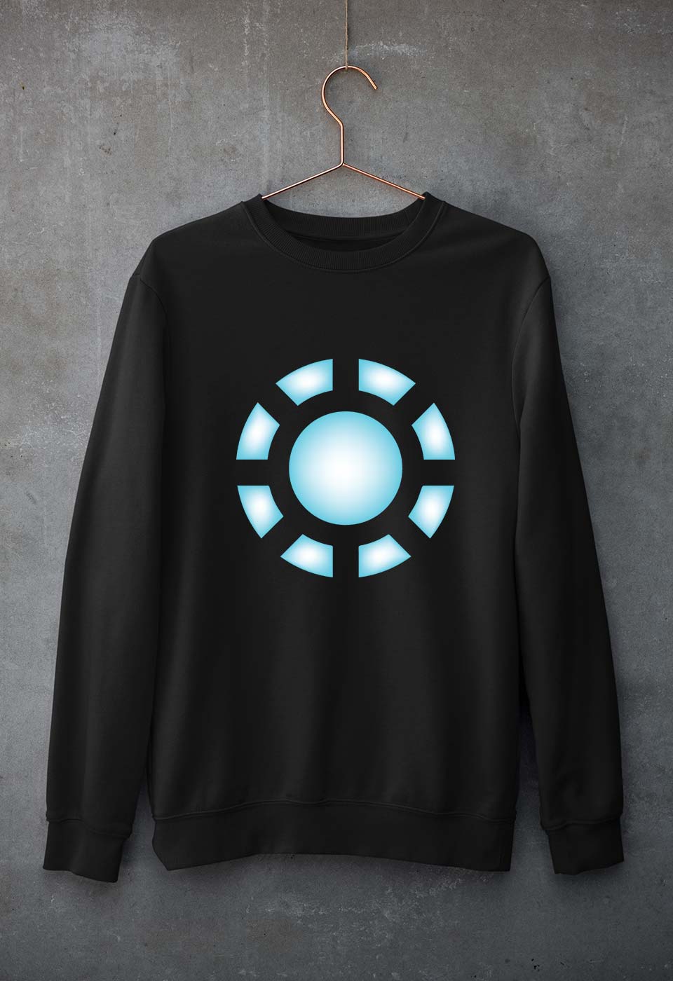 ARC REACTOR Iron Man Superhero Unisex Sweatshirt for Men/Women-Black-Ektarfa.online