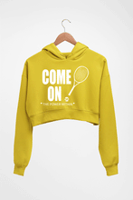 Load image into Gallery viewer, Tennis Crop HOODIE FOR WOMEN-Mustard Yellow-Ektarfa.online
