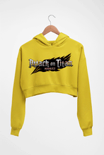 Load image into Gallery viewer, Attack on Titan Crop HOODIE FOR WOMEN-Mustard Yellow-Ektarfa.online
