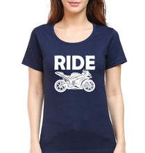 Load image into Gallery viewer, Ride Superbike T-Shirt for Women-Navy Blue-Ektarfa.online
