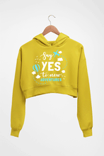 Load image into Gallery viewer, Travel Adventures Crop HOODIE FOR WOMEN-Mustard Yellow-Ektarfa.online
