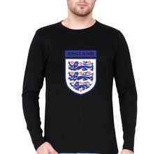 Load image into Gallery viewer, England Football Full Sleeves T-Shirt for Men-Black-Ektarfa.online
