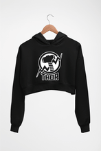 Load image into Gallery viewer, Thor Superhero Crop HOODIE FOR WOMEN-Black-Ektarfa.online

