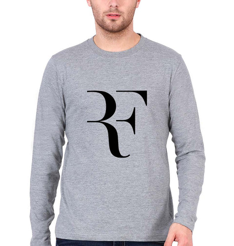 Roger Federer(RF) Full Sleeves T-Shirt for Men-Grey Melange-Ektarfa.online
