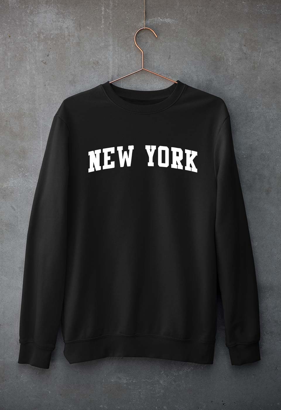 New York Unisex Sweatshirt for Men/Women-Black-Ektarfa.online
