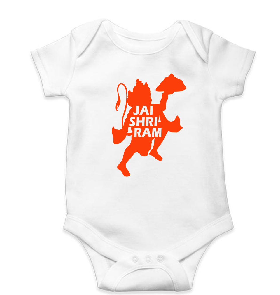 Hanuman Ji (God) Kids Romper For Baby Boy/Girl-0-5 Months(18 Inches)-White-Ektarfa.online