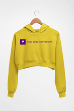Load image into Gallery viewer, New York University Crop HOODIE FOR WOMEN-Mustard Yellow-Ektarfa.online

