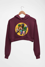 Load image into Gallery viewer, Minecraft Crop HOODIE FOR WOMEN-Maroon-Ektarfa.online

