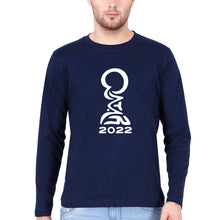 Load image into Gallery viewer, FIFA World Cup Qatar 2022 Full Sleeves T-Shirt for Men-Navy Blue-Ektarfa.online
