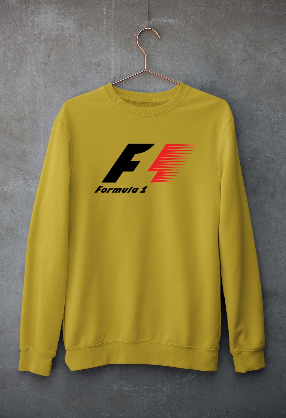Formula 1(f1) Unisex Sweatshirt for Men/Women-Mustard Yellow-Ektarfa.online