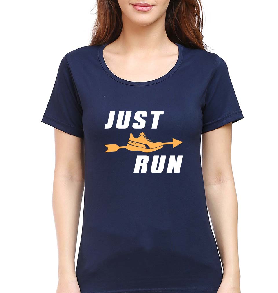 Runner Running T-Shirt for Women-Navy Blue-Ektarfa.online