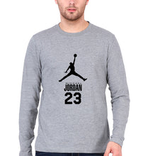 Load image into Gallery viewer, Michael Jordan Full Sleeves T-Shirt for Men-Grey Melange-Ektarfa.online
