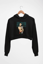 Load image into Gallery viewer, Nate Diaz UFC Crop HOODIE FOR WOMEN-Black-Ektarfa.online
