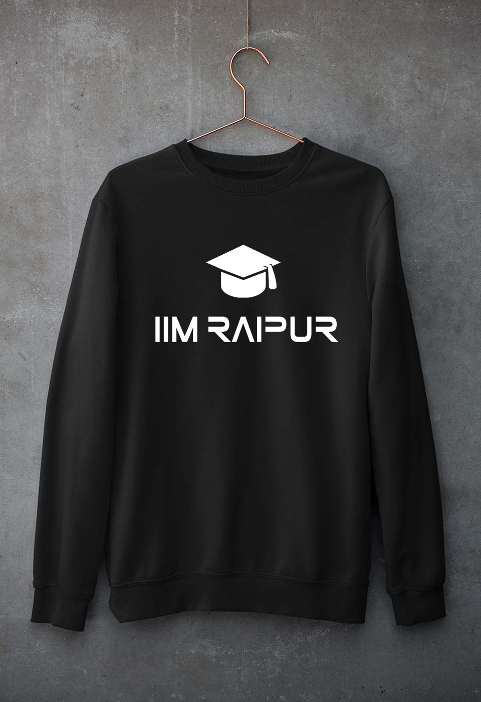 IIM Raipur Unisex Sweatshirt for Men/Women-Black-Ektarfa.online