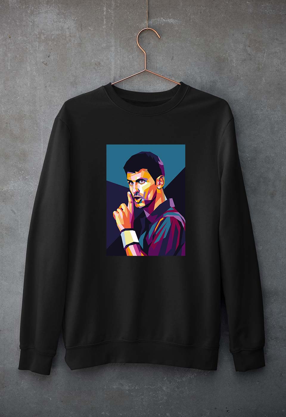 Novak Djokovic Tennis Unisex Sweatshirt for Men/Women-Black-Ektarfa.online