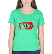 Load image into Gallery viewer, James Bond 007 T-Shirt for Womena-flag green-Ektarfa.online
