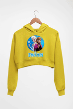 Load image into Gallery viewer, Frozen Elsa Crop HOODIE FOR WOMEN-Mustard yellow-Ektarfa.online
