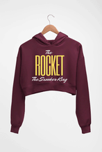 Load image into Gallery viewer, Rocket Snooker King Crop HOODIE FOR WOMEN-Maroon-Ektarfa.online
