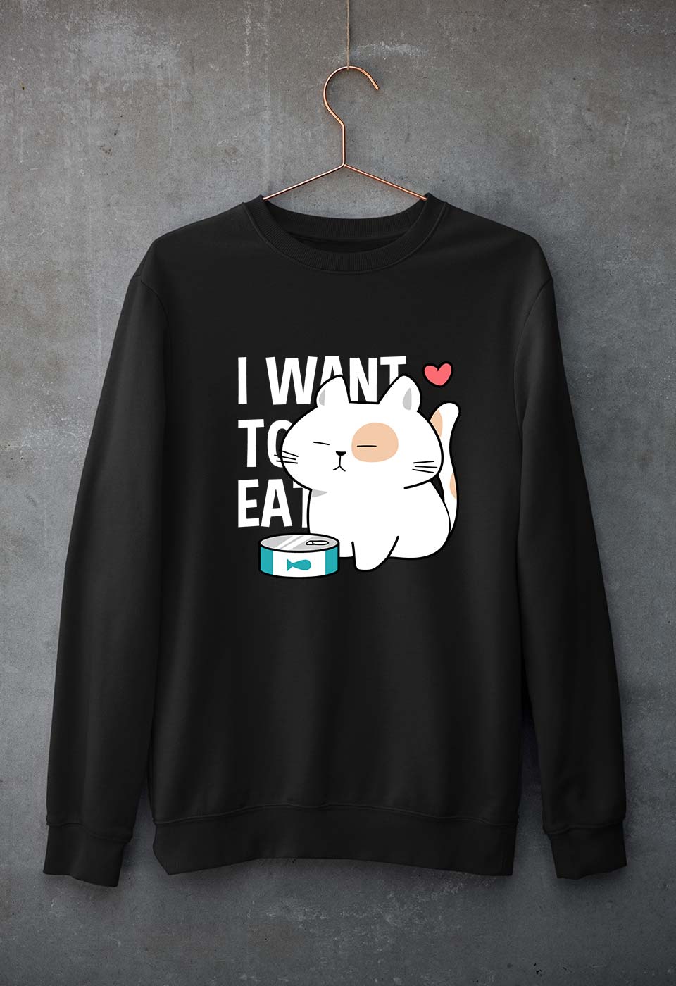 Cat Unisex Sweatshirt for Men/Women-Black-Ektarfa.online