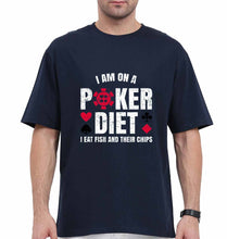 Load image into Gallery viewer, Poker Oversized T-Shirt for Men-Black-Ektarfa.online
